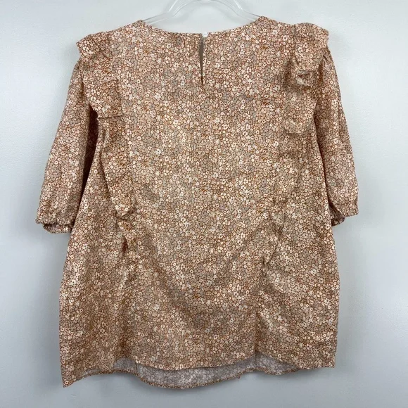 Universal Thread Yellow Floral Top Sz L - Picture 8 of 8